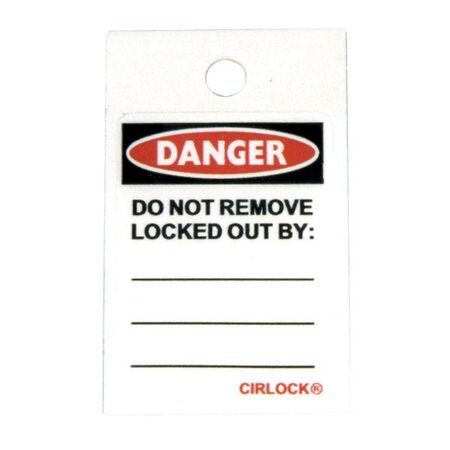 SAFETY TAG, PVC 80x50mm DANGER DO NOT REMOVE, [2] PK