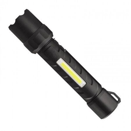 TORCH LED POLYSTEEL DUAL POWER RECHARGEABLE/BATTERY 510 LM