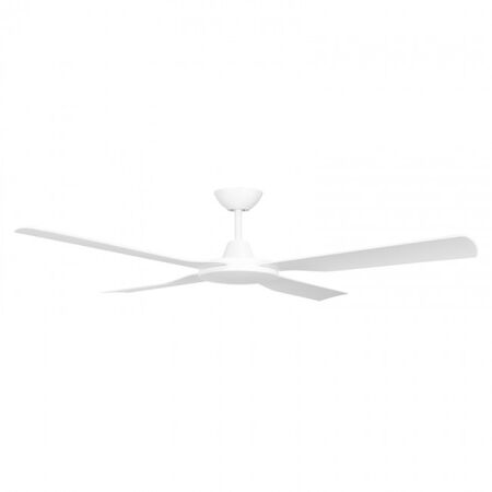 CEILING FAN, 48in DC 4 BLADE WHITE + RC & WALL CONTROLLER