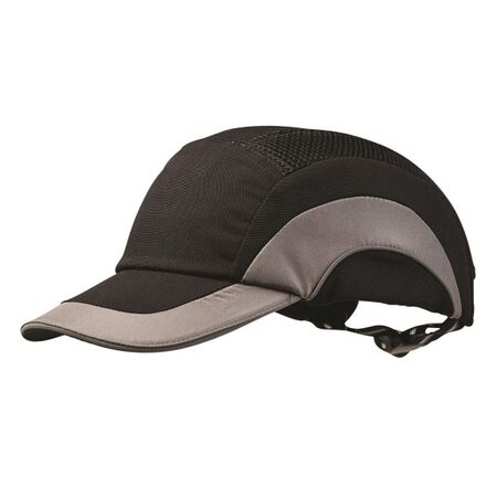 BUMP CAP, BLUE/GREY COTTON COVERED, BASEBALL STYLE