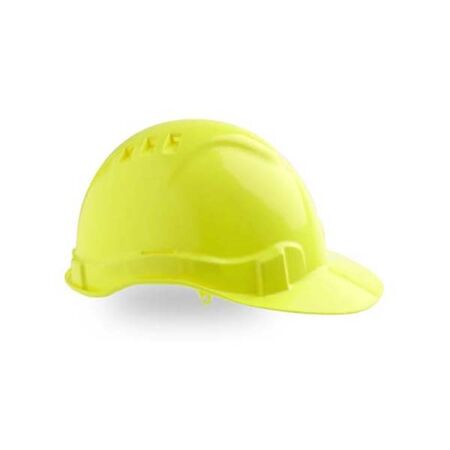 HARD HAT, YELLOW, VENTED 6 POINT