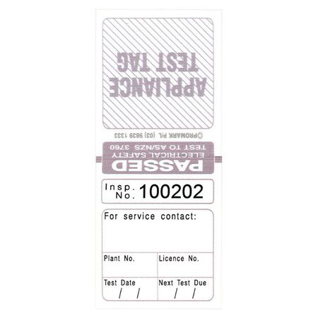 TEST TAG L/DUTY GREY 2 YEAR [100]