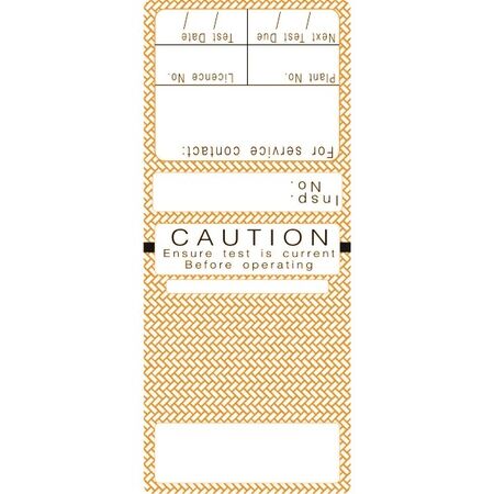 NSW T/TAGS, S/LAMINATING RECT ORANGE (MAR & NOV) [100]