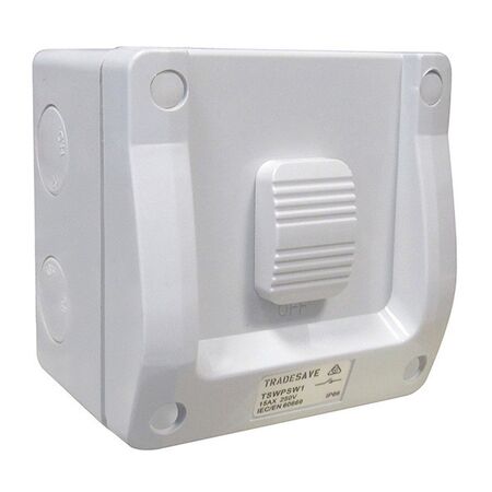 SWITCH SINGLE IP53 WEATHERPROOF