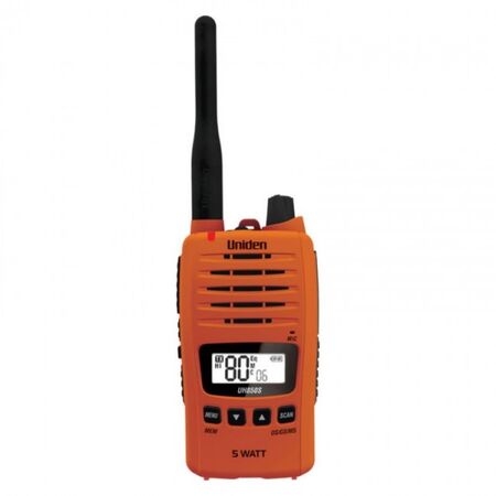 UHF 2-WAY RADIO 5-WATT, 80CH WITH CHARGING POD, ORANGE