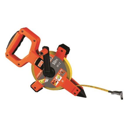 TAPE MEASURE, LONG, OPEN STEEL, 50m