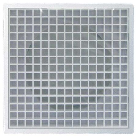 GRILLE, EGGCRATE, WHITE, 100mm