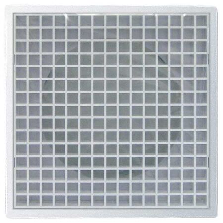 GRILLE, EGGCRATE, WHITE, 125mm