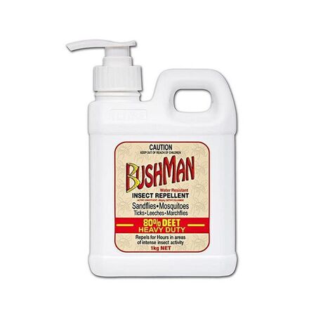 BUSHMAN ULTRA DRYGEL 1kg PUMP 80% DEET