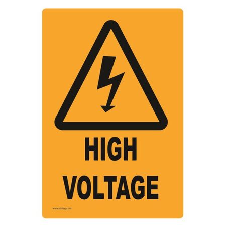SIGN, 300 x 450mm POLY HIGH VOLTAGE