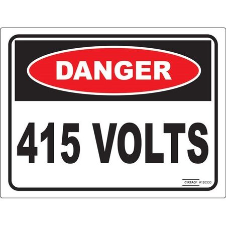 SIGN, DANGER 300 x 225mm POLY 415 VOLTS
