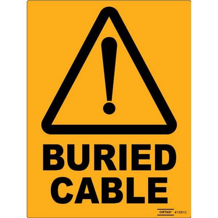 SIGN, 225 x 300mm POLY BURIED CABLE