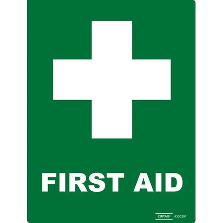 SIGN, EMERGENCY 225 x 300mm POLY, FIRST AID