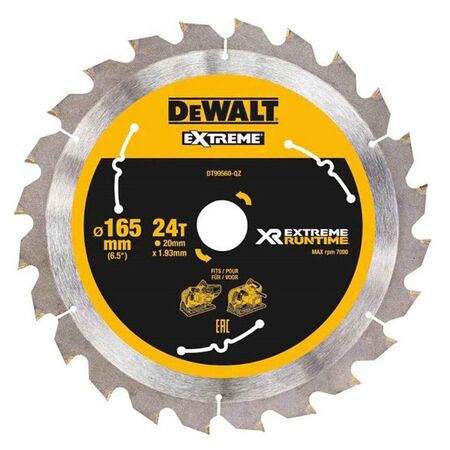 BLADE, CIRC SAW EXTREM RUNTIME 165mm x 20, 24T WOOD