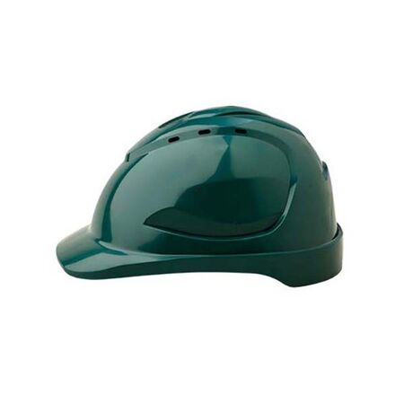 HARD HAT, 6 POINT, VENTED LOW PROFILE, GREEN