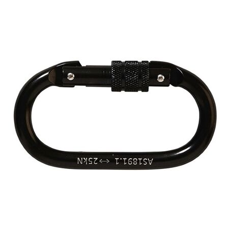 KARABINER, SCREW GATE 18mm STEEL ALLOY