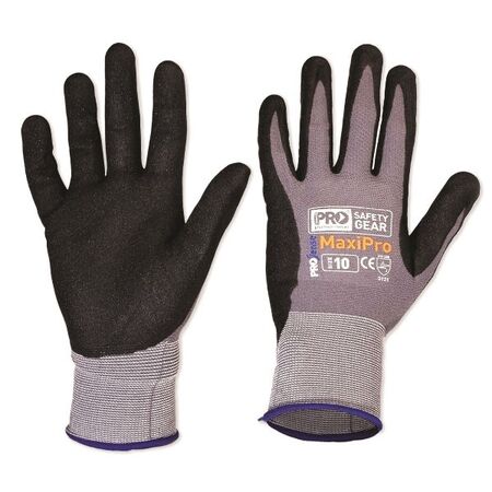 GLOVES,MAXIPRO PU/NITRILE PALM LYCRA/NYLON LINING SIZE 9