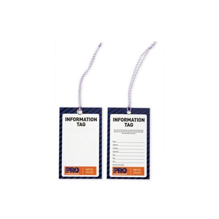TAG, INFORMATION 125 x 75mm NON TEAR, ALL WEATHER [100]