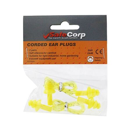 EARPLUGS W/CORD,SILICONE [2]