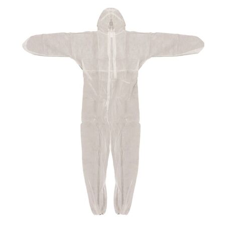 COVERALLS, DISPOSABLE WHITE