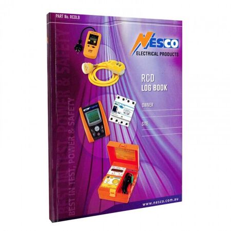 TEST TAG RCD LOG BOOK