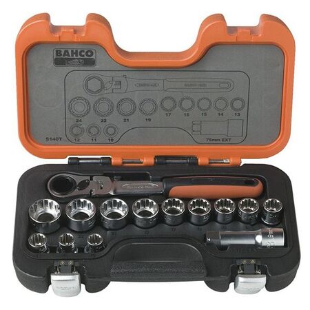SOCKET SET,14 PIECE,GO THROUGH