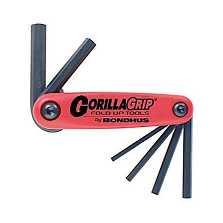 HEX KEY SET 6PCE FOLD-UP GORILLA GRIP, METRIC 3mm-10mm