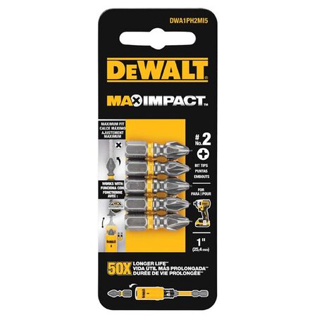 BIT, INSERT PH1 x 25mm MAX IMPACT [5]