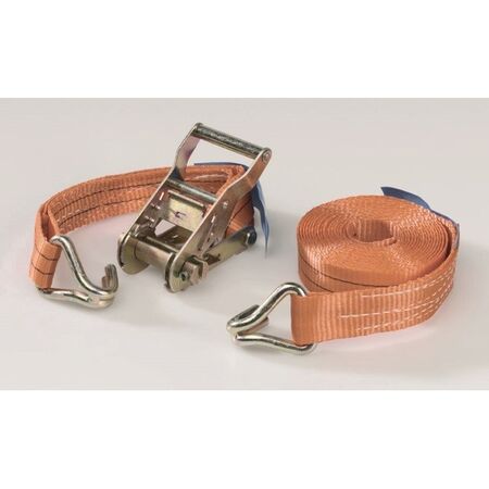 STRAP 2500kg ORANGE 5m x 35mm, 2 PIECE,HOOKS
