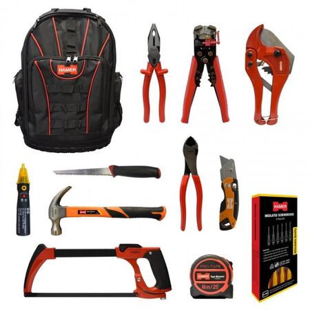 TOOL KIT, 12 PIECE HAMER ELECTRICAL TOOLS