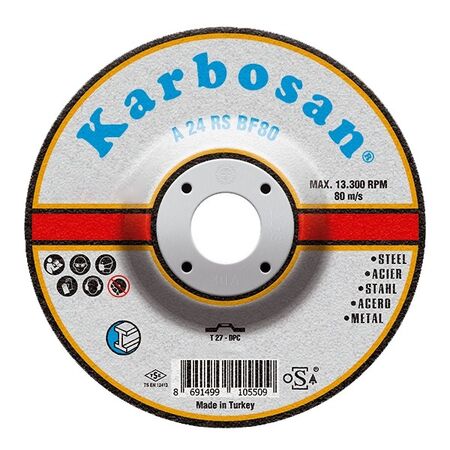 GRINDING WHEEL, METAL 125 x 6.4, 22mm INOX (10)