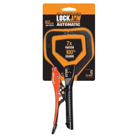 LOCKJAW SELF-ADJUSTING PLIERS 230mm, JAW 62mm, C CLAMP