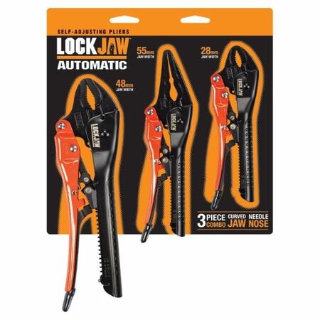 PLIER SET, SELF ADJUSTING 175,250mm CURVED, 200mm NEEDLE