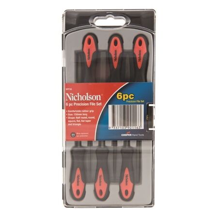 FILE SET PRECISION 6 PIECE INCLUDES HANDLES