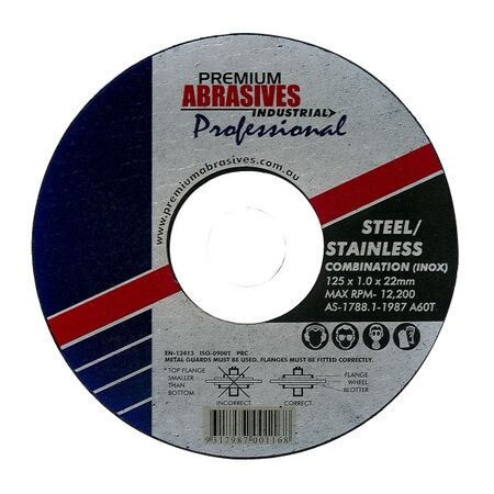 CUTTING WHEEL ULTRA THIN 125 x 1mm, 22mm BORE (25)