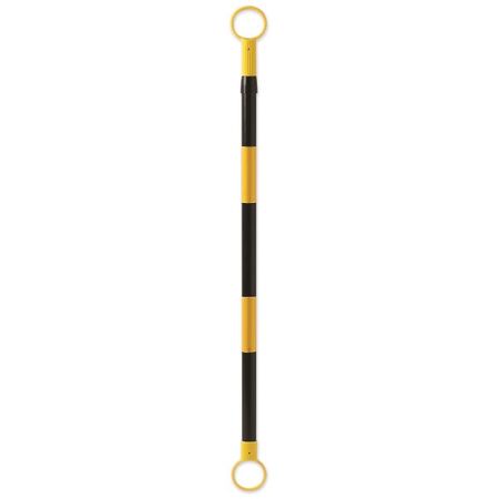 TRAFFIC CONE & BOLLARD EXTENS BAR 1.35m - 2.1m, YELLOW/BLACK