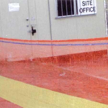 ECONOMY BARRIER, 900mm x 50m ORANGE WITH YELLOW STRIPE