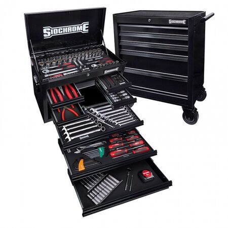 TOOLKIT, METRIC/AF 204 PIECE 1/4, 3/8, 1/2in - BLACK