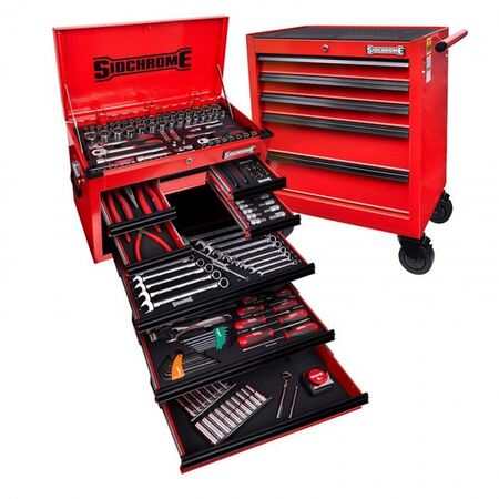 TOOLKIT, METRIC/AF 204 PIECE 1/4, 3/8, 1/2in - RED