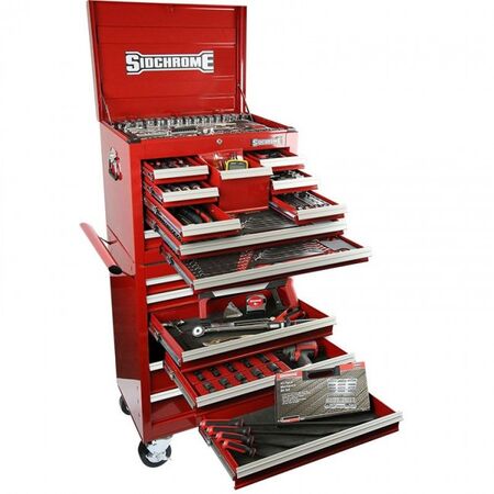 TOOL KIT, ROLLING CABINET & TOP CHEST, METRIC/AF 334 PIECE