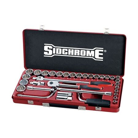 SOCKET SET, 1/2in DRIVE, 33PCE METRIC