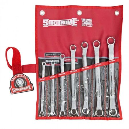 SPANNER SET, METRIC 7PCE RING END