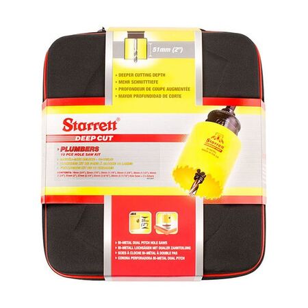 HOLESAW KIT, 10PCE DELUXE PLUMBERS