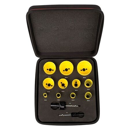 HOLESAW KIT, 11PCE DELUXE PLUMBERS