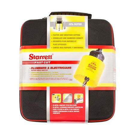 HOLESAW KIT, 12PCE PLUMBERS & ELECTRICIANS