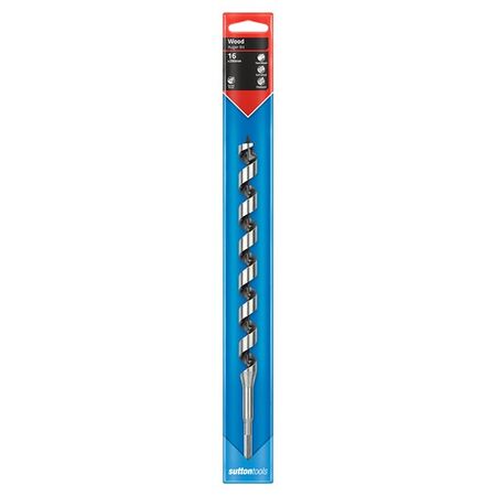 AUGER BIT, 16mm x 290mm HEX SHANK, MEDIUM LENGTH