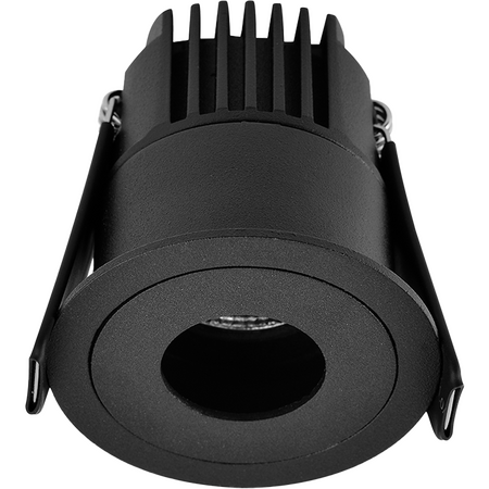 HANECO ARTURA Hotel Downlight 5W 275LM 2700K IP44 BLACK 24D 55MM (supplied with PIN Hole and White Reflector accessories)