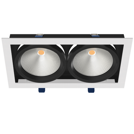 HANECO XBOX LED 30W RECTANGLE TWIN ADJ D/L 3CCT 3/4/5K WH 300X162MM C/O