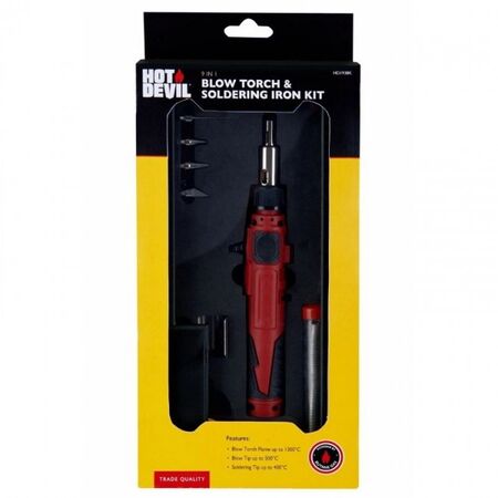 BLOW TORCH AND SOLDERING IRON KIT 9-IN-1