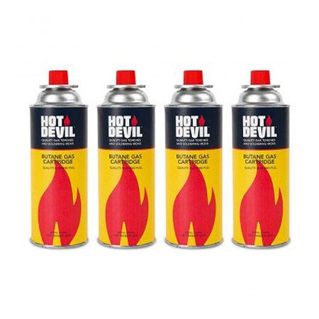 BUTANE GAS, 4 PACK BAYONET FITTING